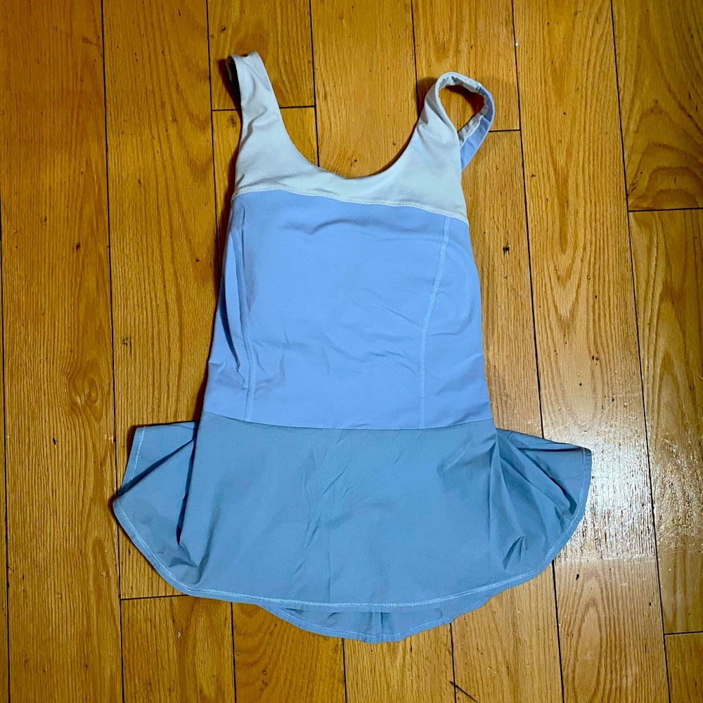 Dusty Blue Peplum Lululemon Top